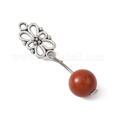 Природные красной яшмы подвески PALLOY-JF04708-1