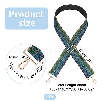 Регулируемые лямки из блестящего полиэстера с полосатым рисунком&nbsp;PURS-WH0005-82KCG-01-1