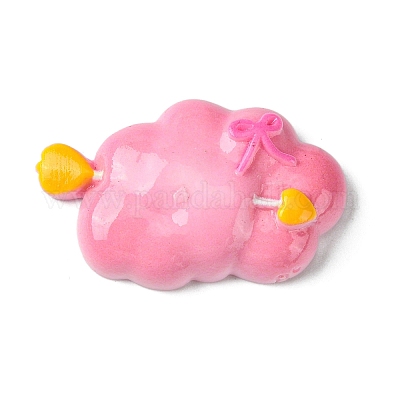 Кабошоны из непрозрачной смолы розового цвета с декодированием RESI-C045-06B-1