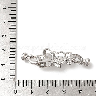 Латунные микро проложить кубического циркония раз за застежками KK-A227-15P-1