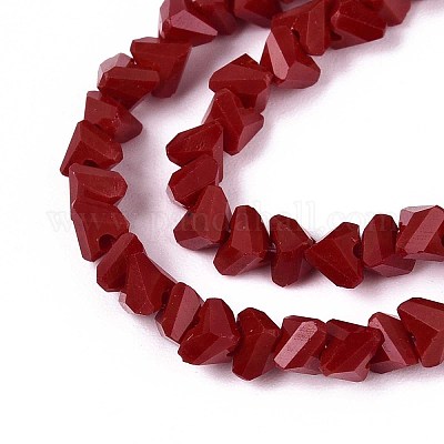 Непрозрачное стекло бисер нитей GLAA-N019-4mm-15-1