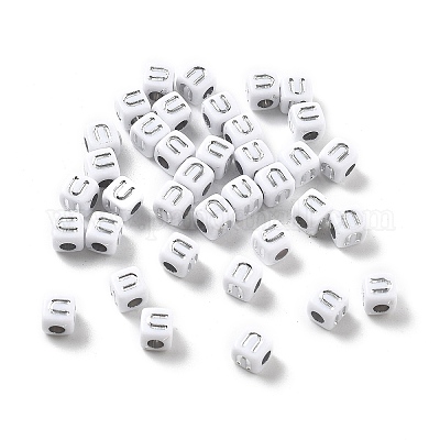 Непрозрачные акриловые бусины OACR-D282-06U-1