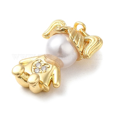 Латунные микро проложить кубического циркония подвески KK-E061-02G-1