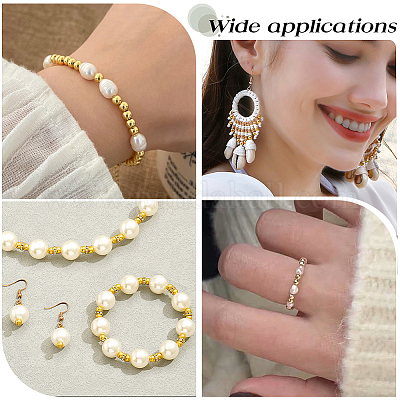 60 шт. латунные бусины с покрытием стойки KK-PA0001-03E-G-1