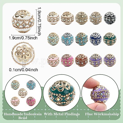 Индонезийские бусины ручной работы IPDL-YW0001-01-1