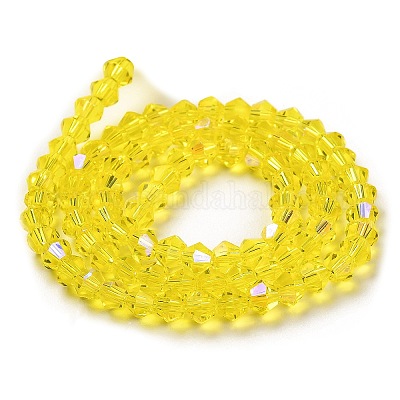 Прозрачные стеклянные бусины гальваническим пряди GLAA-F029-2mm-D21-1