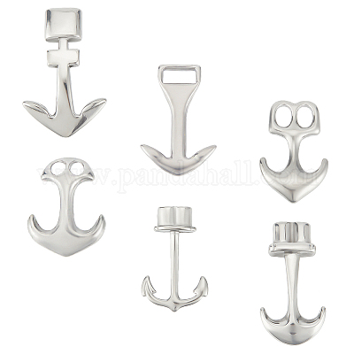 6 шт. 6 стиля застежек-крючков из нержавеющей стали 304 STAS-UN0050-80-1