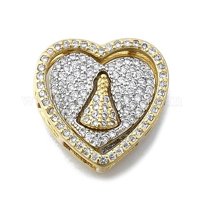 Комплект подвесок из латуни с микропаве из кубического циркония KK-V010-08GP-01-1