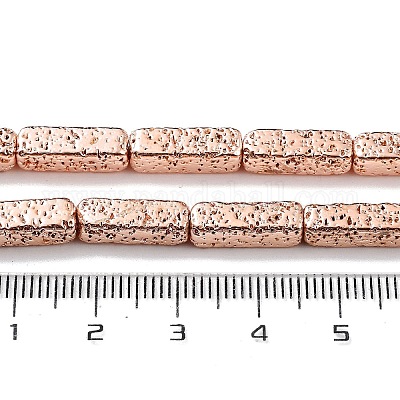 Гальванические бусины из натуральной лавы G-H303-A04-RG02-1