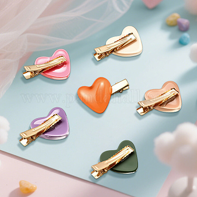 12 шт. 6 цвета железные заколки для волос из кожи аллигатора PHAR-HY0001-08-1