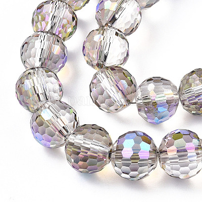 Прозрачные гальванические стеклянные бусины EGLA-TAC0003-04D-1