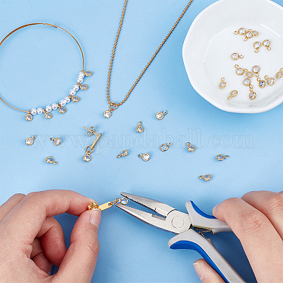 50 шт. подвески из прозрачного кубического циркония KK-PH0010-33-1