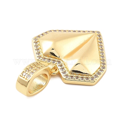 Латунные микро проложить кубического циркония подвески KK-L209-086G-1