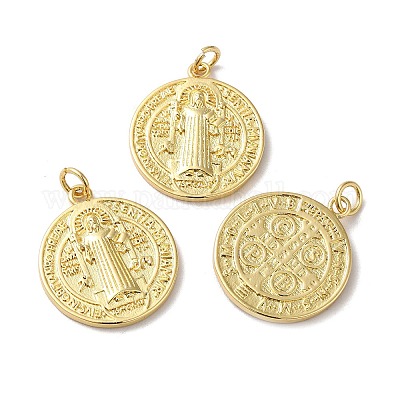 Экологически чистые подвески из латуни с гальваническим покрытием KK-F853-10G-1