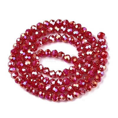 Стеклянные бусины с гальваническим покрытием  EGLA-A044-P4mm-B15-1