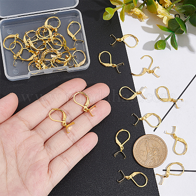 30 шт. фурнитура для сережек из нержавеющей стали 304 STAS-UN0041-90-1