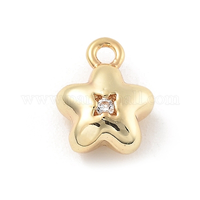 Латунные микро проложить кубического циркония подвески KK-D283-19G-1