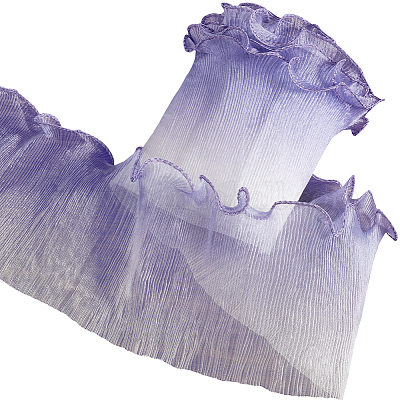 5 ярд полиэстеровой плиссированной кружевной ленты для отделки OCOR-GF0004-84B-1