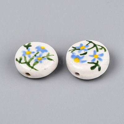 Фарфоровые бусины ручной работы PORC-T134-13M-1