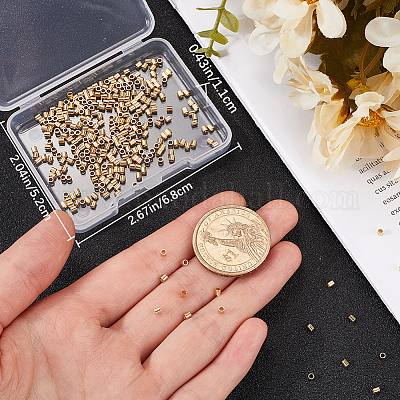 300шт латунные обжимные бусины KK-BBC0014-71-1