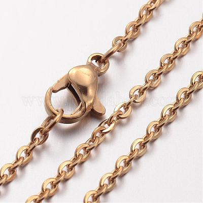 Ионное покрытие(ip) ожерелье из нержавеющей стали 304 MAK-K004-20G-1