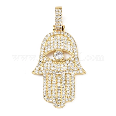 Латунные микро проложить кубического циркония подвески KK-R224-09G-1