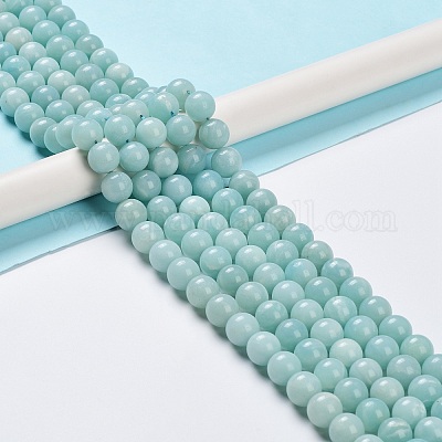 Нити бусин из натурального амазонита класса А G-C046-01D-1