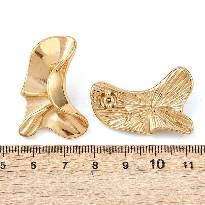 Серьги-гвоздики из нержавеющей стали 304 EJEW-K268-77G-1