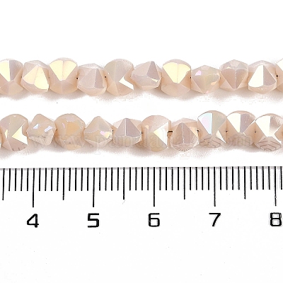 Стеклянные бусины с гальваническим покрытием  EGLA-B009-05A-04-1