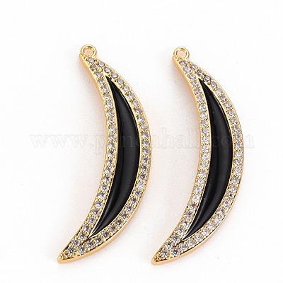 Латунные микропаве прозрачные подвески с фианитом KK-S356-287-NF-1