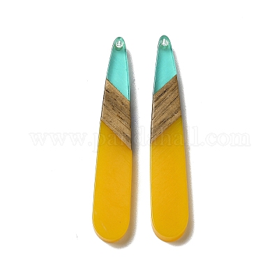 Подвески из непрозрачной смолы и ореха RESI-D060-A-05-1