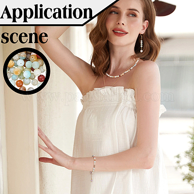 3 нити натуральных цветочных бусин амазонита нити G-NB0004-43-1