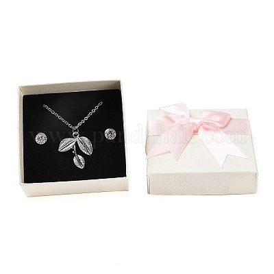 Квадратная картонная коробка для ювелирных изделий CBOX-Q038-01B-1