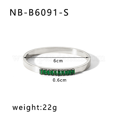 Браслеты из нержавеющей стали 304 с паве из кубических цирконий FS-WG09E60-40-1