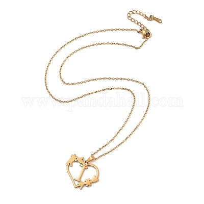 Ожерелья из нержавеющей стали с вакуумным покрытием pvd 201 NJEW-R267-02I-G-1