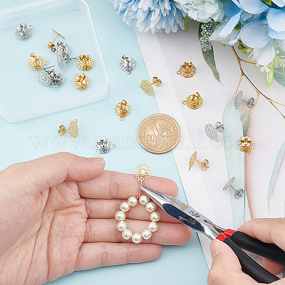 24 шт. 4 шт. фурнитура для сережек-гвоздиков из нержавеющей стали 304 STAS-UN0040-81-1