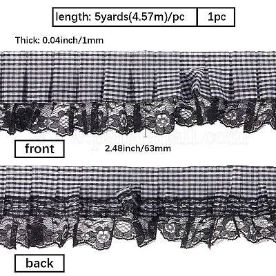 5 ярд полиэстеровой ленты с принтом в клетку OCOR-GF0005-08B-1