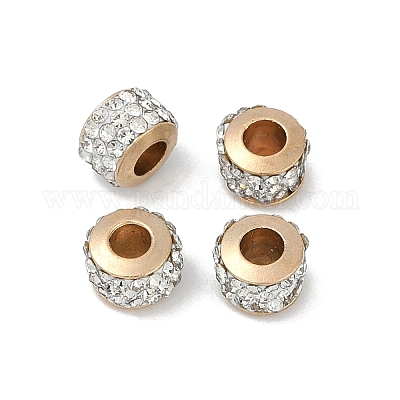 Сплав горный хрусталь глина паве бусины&nbsp;ALRI-D300-01G-02-1