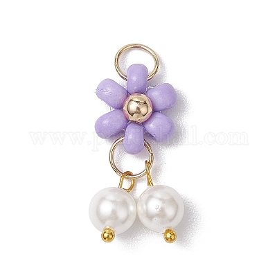 6 шт. 6-х цветные стеклянные подвески-семечки PALLOY-MZ00416-1