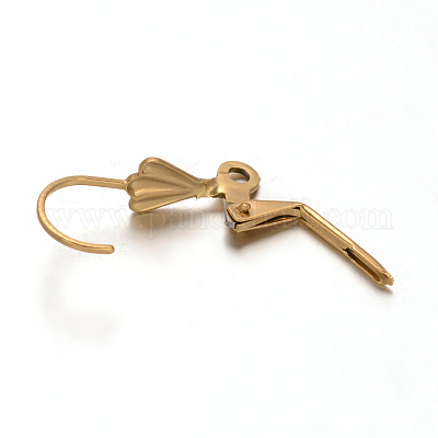 Ионное покрытие (ip) 304 нержавеющая сталь корпус серьги английская застежка-молния X-STAS-F075-34-1