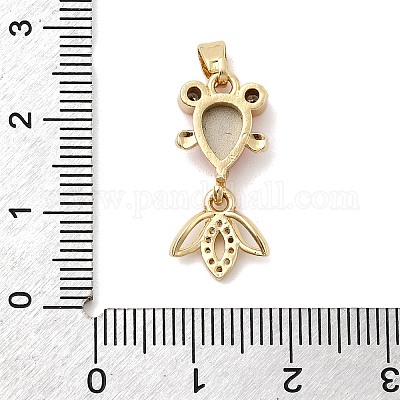 Латунные микро проложить кубического циркония подвески KK-K375-27G-16-1