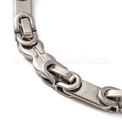 Браслеты-цепочки византийского типа из нержавеющей стали 201 BJEW-B078-88P-1
