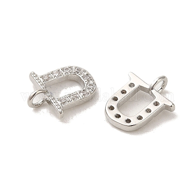 Буквица латунные микро проложить кубического циркония подвески ZIRC-F008-U-1