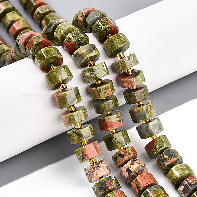 Природные Unakite бисер нитей G-T140-27-1