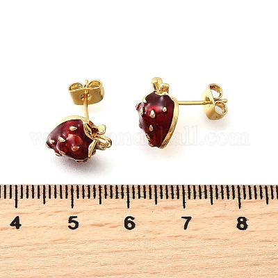 Серьги-гвоздики из латуни EJEW-F372-01A-G-1