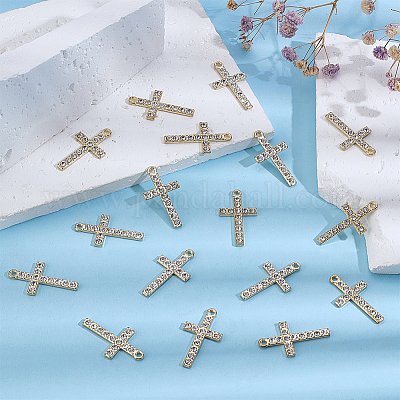 Подвески со стразами из сплава 50 шт. FIND-ME0002-13G-1