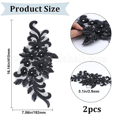 3d цветок полиэстер вышивка орнамент аксессуары DIY-WH0488-07-1