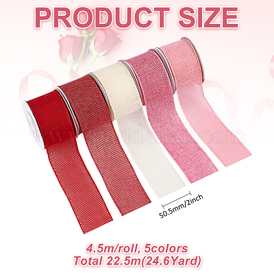 5 рулон 5-х цветных рулонов кружева из мешковины OCOR-MA0001-32-1