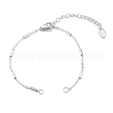 Fabrication de bracelet en acier inoxydable à la main 304 AJEW-JB00920-02-1