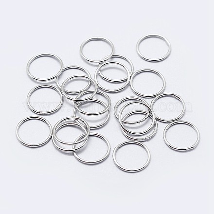 925 anillos redondos de plata de primera ley con baño de rodio STER-F036-03P-0.8x5-1